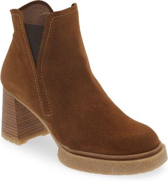 Wonders Platform Chelsea Boot in Cappuccino Suede at Nordstrom, Size 11Us