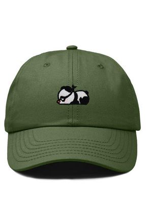 Dalix Pandit Panda Dad Cap in Olive at Nordstrom