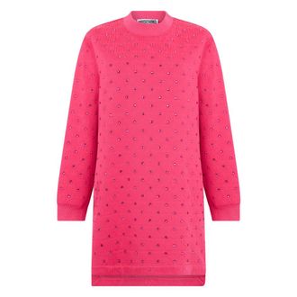 Moschino Korte Jurk - Dames - Korte kleedjes - Roze - S - Katoen - Kleedjes