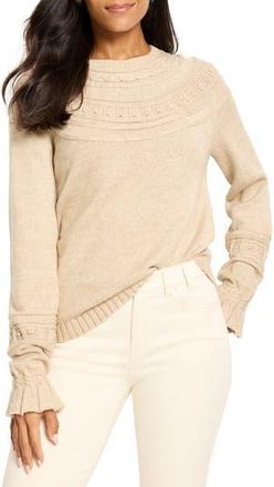 Nic+Zoe Textural Dot Cozy Sweater in Taupe at Nordstrom Rack, Size Small