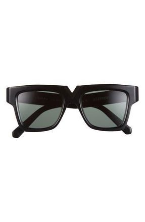 Valentino 57mm Novelty Square Sunglasses in Black Black Grey at Nordstrom Rack