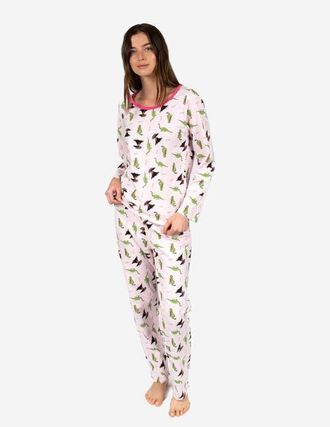 Leveret Womens Loose Fit Cotton Matching Family Pajamas, Fun & Character Themes in Dinosaur Pink at Nordstrom, Size X-Small