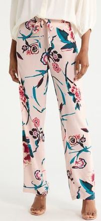 Diane Von F&uuml;rstenberg Diane Wide Leg Silk Pants in Dancing Rose Bare at Nordstrom Rack, Size Xx-Small