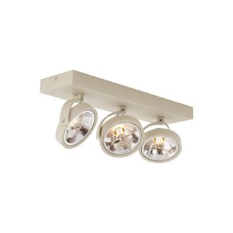 QAZQA Moderno Foco De Techo Moderno Beige G9 Redondo Ajustable 3 Luces - Go Aluminio Rectangular /redonda Adecuado Para Led Max. 3 X 8 Watt - Qazqa