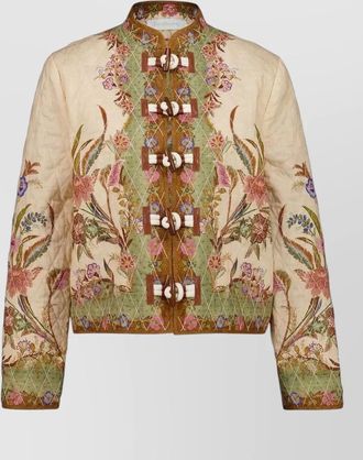 Zimmermann indra cotton jacket floral embroidery quilting