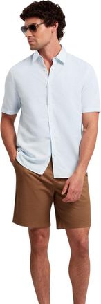 Ted Baker Herenoverhemd met korte mouwen, model Baker Regular (Lichtblauw)