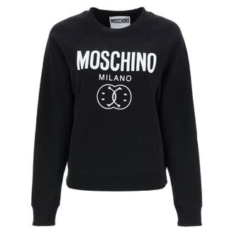 Moschino Milano Double Smiley Zwarte Trui