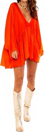 SOAH Womens Oversized Tunic Top In Coral Coral