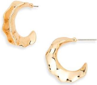 Nordstrom Rack Molten Hoop Earrings in Gold at Nordstrom Rack