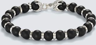 David Yurman Spiritual Beads sterling silver bracelet with black onyx