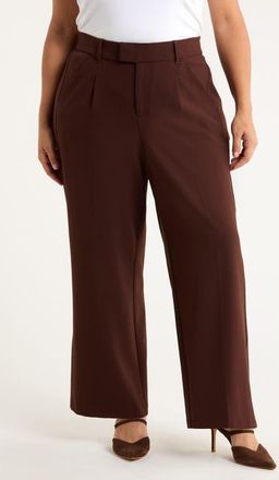 Wit & Wisdom Skyrise Wide Leg Pants in Chocolate Truffle at Nordstrom, Size 14W