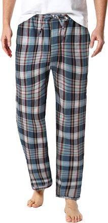 Generic Pyjamas for Men - Mens Pyjama Bottoms Long Lounge Wear Pants Pyjama Nightwear Sleepwear Flannel Patch Pockets Trousers Plaid Sleep & Lounge Pants - Pj