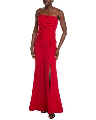 Tadashi Shoji Dorsett Pleated Crepe Gown