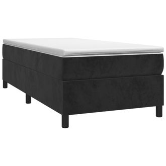 vidaXL Estructura De Cama Sin Colch&oacute;n Terciopelo Negro 90x200 Cm Vidaxl