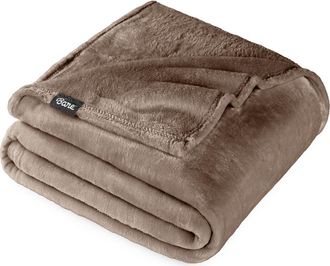 Bare Home Microplush Fleece Blanket in Taupe at Nordstrom, Size King