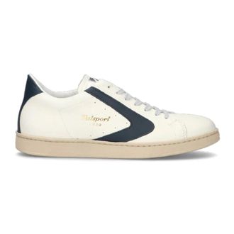 Valsport Sneakers, male, White, Size: 12 US White Leather Sneakers Rubber Sole Lace Closure