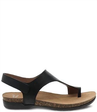 Dansko Womens Reece Leather Sandals In Black