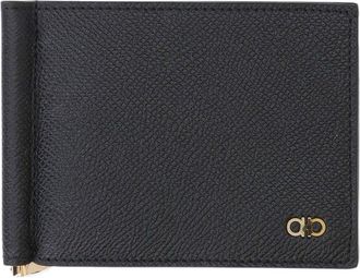 Ferragamo Micro Gancio Money Clip Leather Wallet