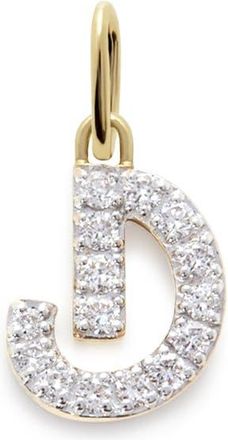 Monica Vinader Lab Grown Diamond Initial Pendant Charm in 14K Gold D at Nordstrom