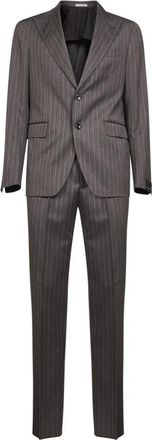 Tagliatore Single Breasted Suit - Heren - Business pakken - Grijs - S - Wol - Kostuums