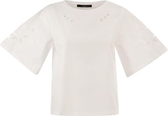 Max Mara Top de popelina de algod&oacute;n con bordado Wkdtarga de Weekend Maxmara