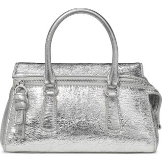 Kate Spade New York bond crinkle leather mini handbag in Silver at Nordstrom
