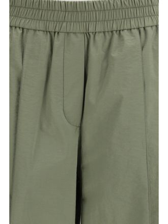 Brunello Cucinelli Womens Pants Mixed Cotton Eucalyptus Trousers