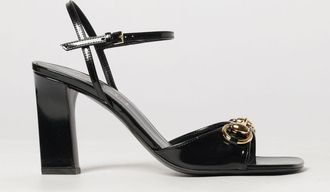 Gucci Sandali Signora in pelle spazzolata con morsetto Horsebit e tacco alto