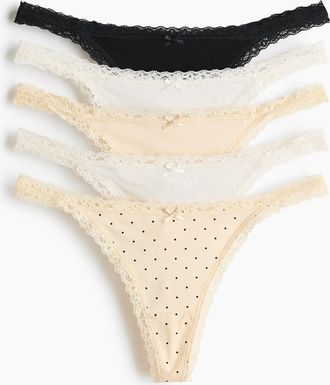 H&M 5er-Pack Baumwolltangas - Yellow