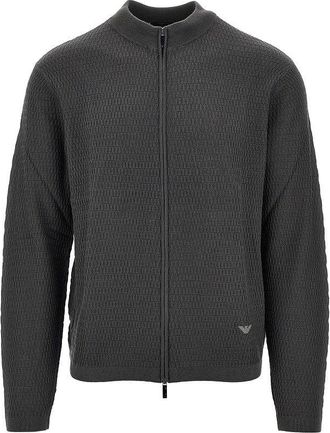 Emporio Armani Virgin wool knitted cardigan Man S