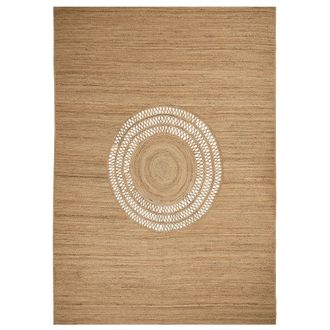 Beliani Beliani - Alfombra De Yute Natural Estilo Boho Beige 160 X 230 Cm Bogazoren