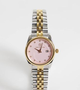 Abbott Lyon orologio Belgravia 30 mm in metallo misto con lunetta liscia rosa-Multicolore