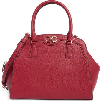 Kate Spade New York kyla pebble leather satchel bag in Red Jam at Nordstrom Rack