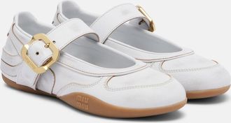 Miu Miu Gymnasium leather Mary Jane flats