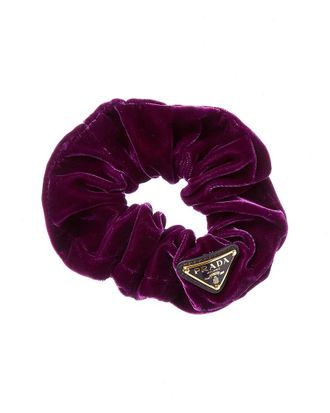 Prada Logo Velvet Scrunchie