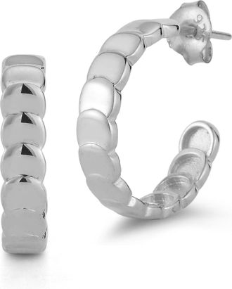 Glaze Jewelry Sterling Silver Scalloped Hoops