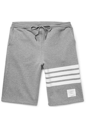 Thom Browne Striped Loopback Cotton-Jersey Shorts