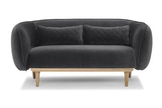 PIB Sof&aacute; redondo de 2 plazas en tejido gris oscuro