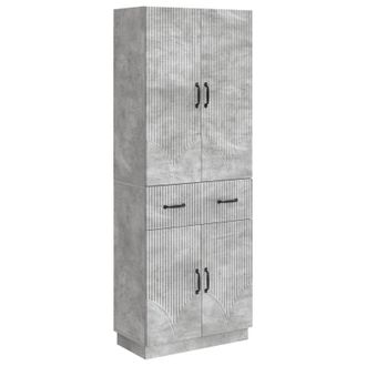 vidaXL Juego De Armarios 2 Uds. Gris Hormig&oacute;n Madera De Ingenier&iacute;a Vidaxl