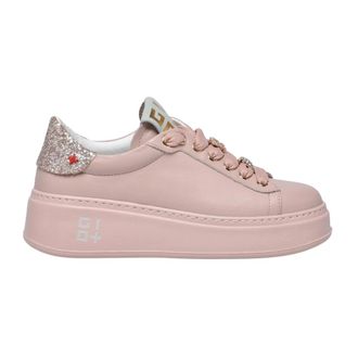 Gio+ Schoenen, Dames, Roze, 36 EU, Leer, Wedge Sneaker