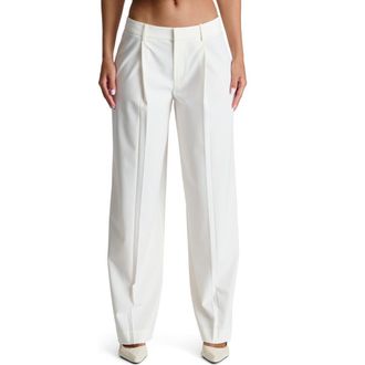 Naked Wardrobe Relaxed Fit Wide Leg Pants in White at Nordstrom Rack, Size Large