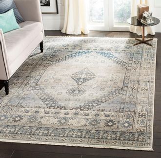Safavieh Vintage Persian Machine Made Area Rug, Grey / Blue Traditional Style