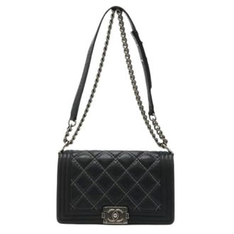 Chanel Pre-owned Vintage Schoudertas - Dames - Pre-owned - Zwart - Maat: ONE Size Leer