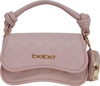 Bebe Romina Embossed Satchel with Zip Pouch in Powder Pink at Nordstrom Rack