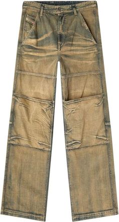 Diesel Jeans, Dames, Beige, W32, Straight Jeans