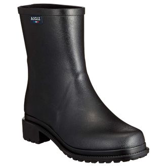 Aigle Fulfeel Mid Rubber Womens Ankle Boots - UK 7.5 - US 9 Women - EU 41 - Black - Size:UK 7.5