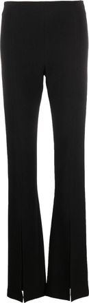 Amen slit high-waisted trousers - women - Spandex/Elastane/Viscose/Polyester - 38 - Black