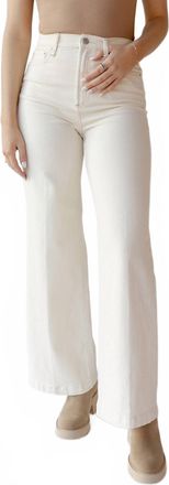 Pistola Denim Lana High Rise Ultra Wide Le Jeans In Ecru