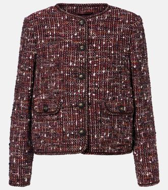 Etro Giacca cropped in boucl&eacute; di misto cotone