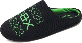 Generic Mens Superhero Fleece Slip On Novelty Character Christmas Slippers Mules UK Sizes 7-12 (Black Green X, UK Footwear Size System, Adult, Men, Numeric, M